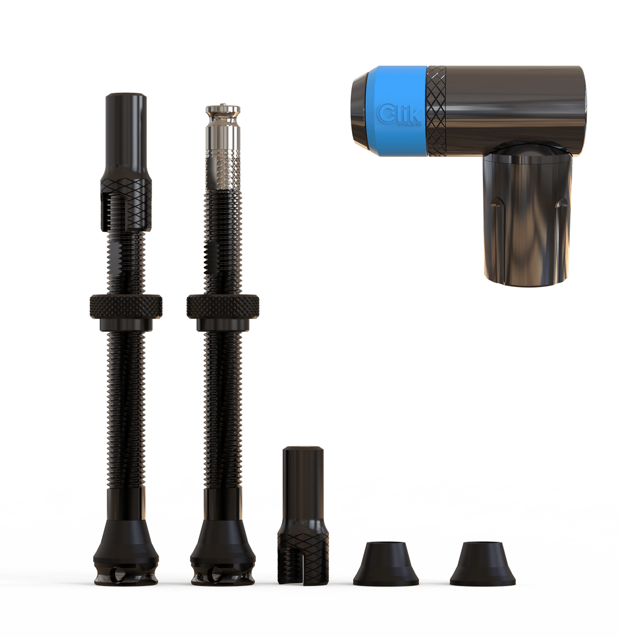 CLIK Tubeless Valves & Pump Head Kit (Premium Edition